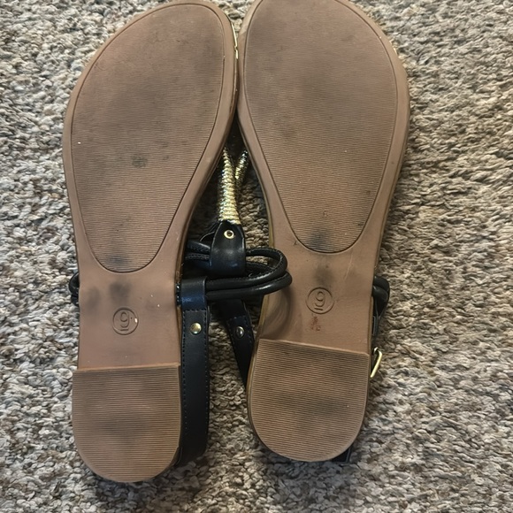 Mossimo - woman’s sandals size 9 - black & Gold - Picture 9 of 15